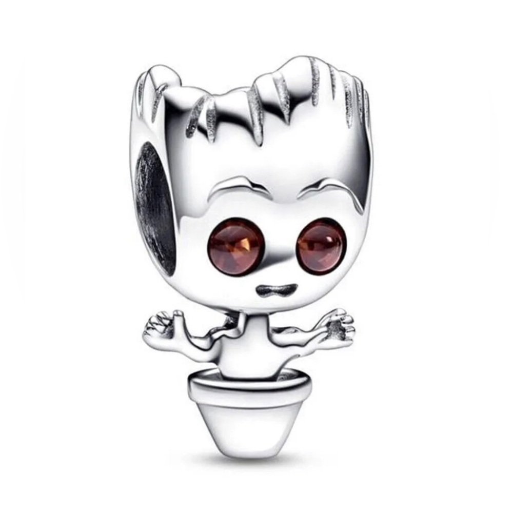 NEW•Silver Dancing Groot in Pot DIY charm